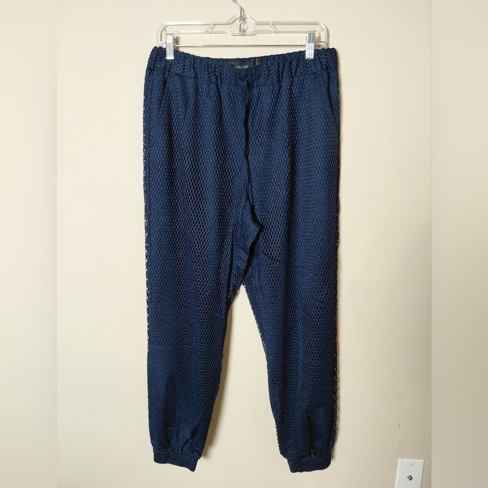 Wildfang Empower Mesh Drawstring Pants Women’s Navy Blue Athletic Jogger